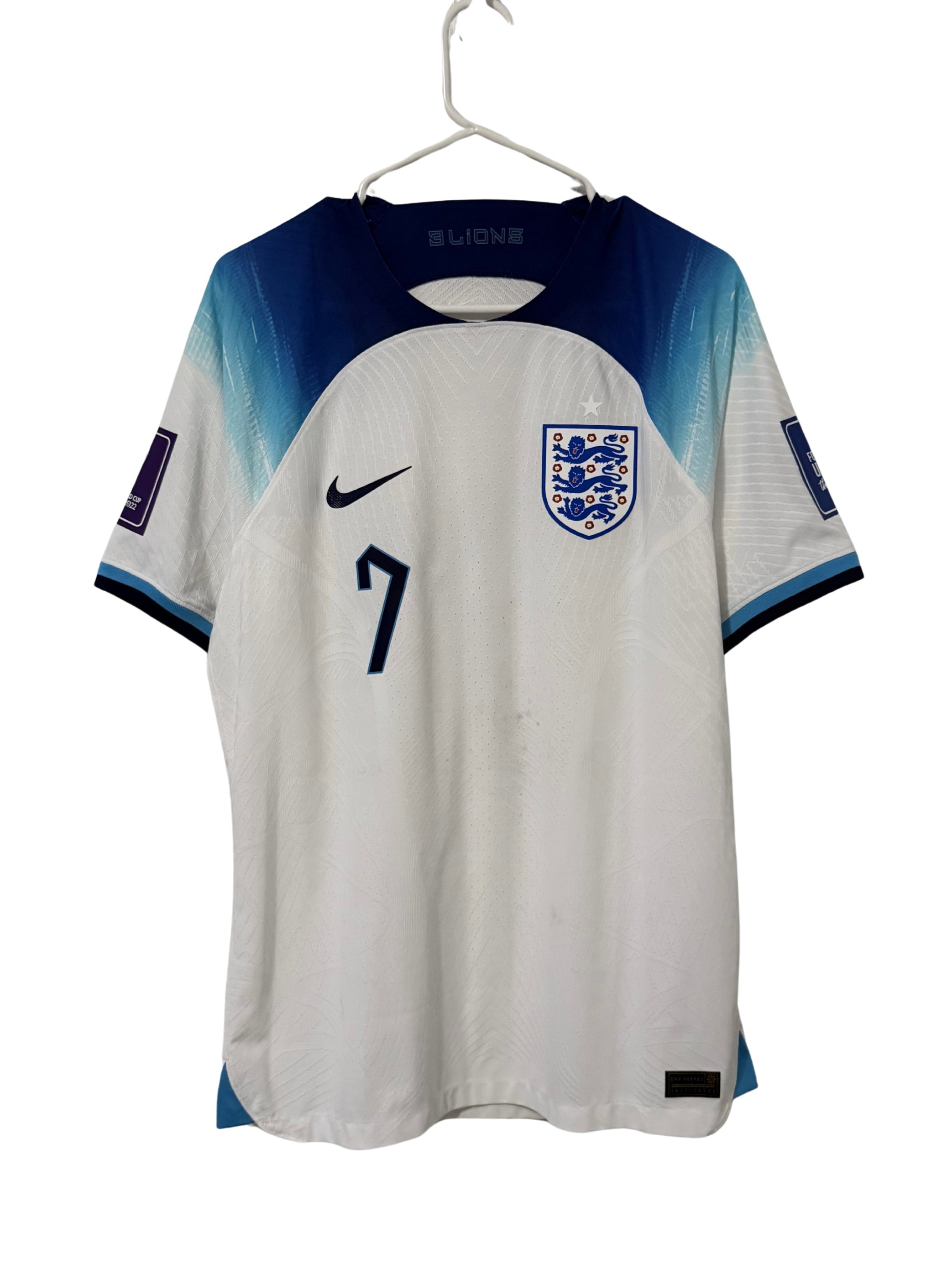 England 2022 Grealish #7 Home jersey (M)