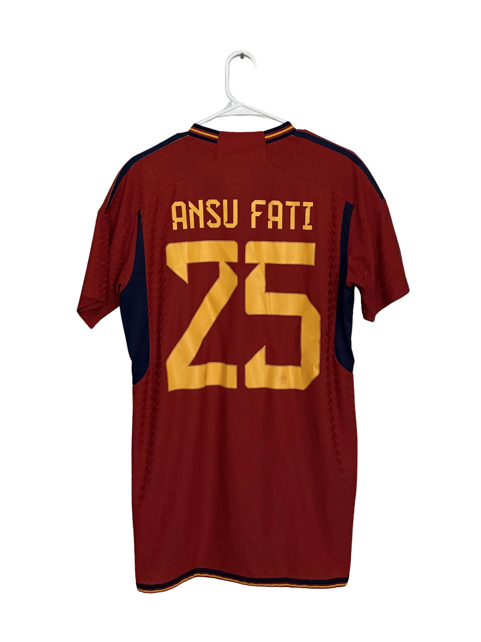 Spain 2022 Ansu Fati #25 Home PLAYER ISSUE jersey (M)