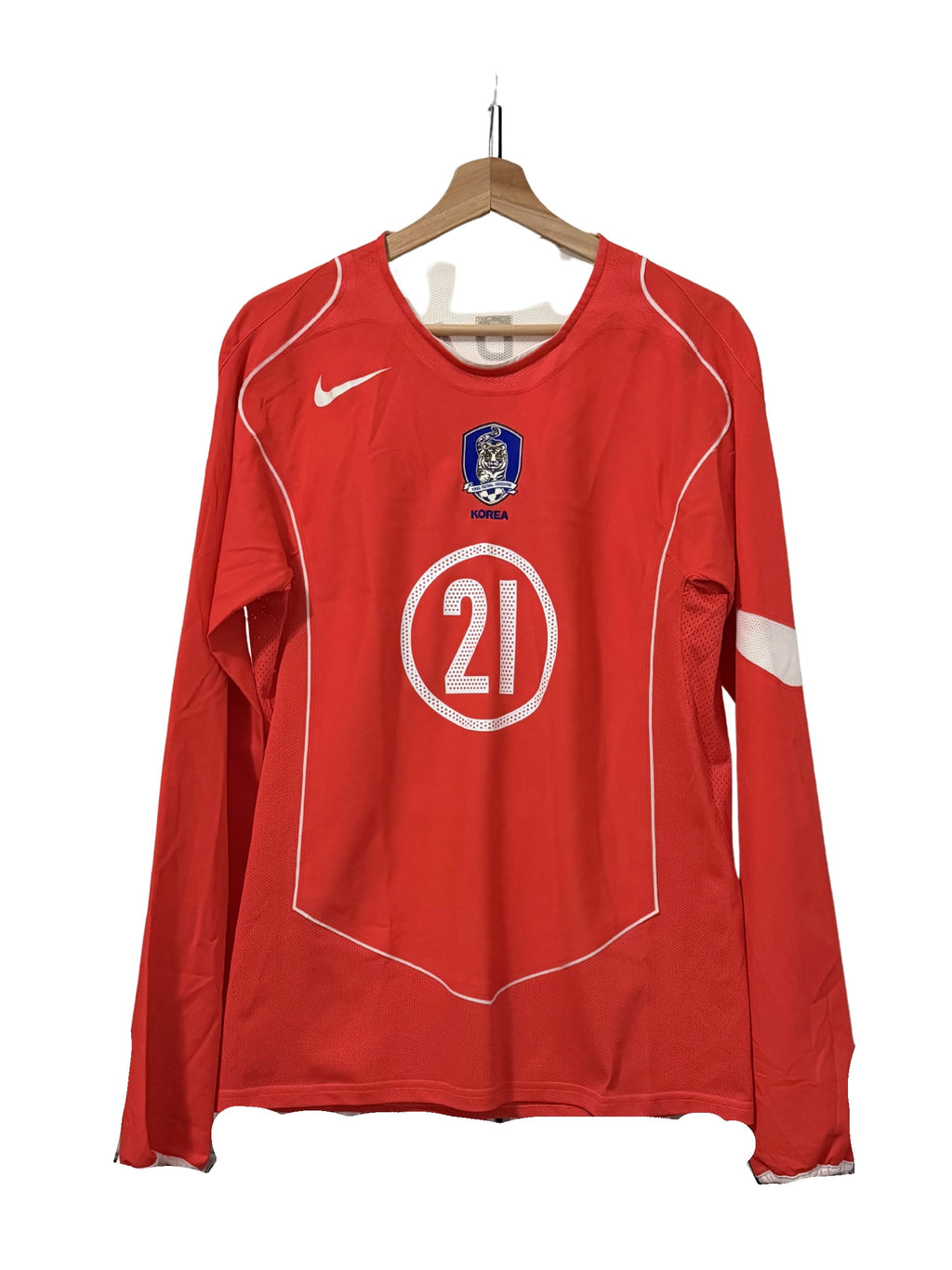 South Korea 2004 J.S.Park #21 Home L/S PLAYER ISSUE jersey (M)