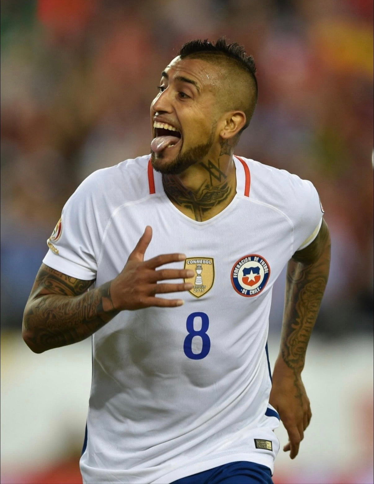 Chile 2016 Vidal #8 Away jersey (L)
