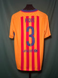 FC Barcelona 2015-16 Pique #3 Away jersey (M)