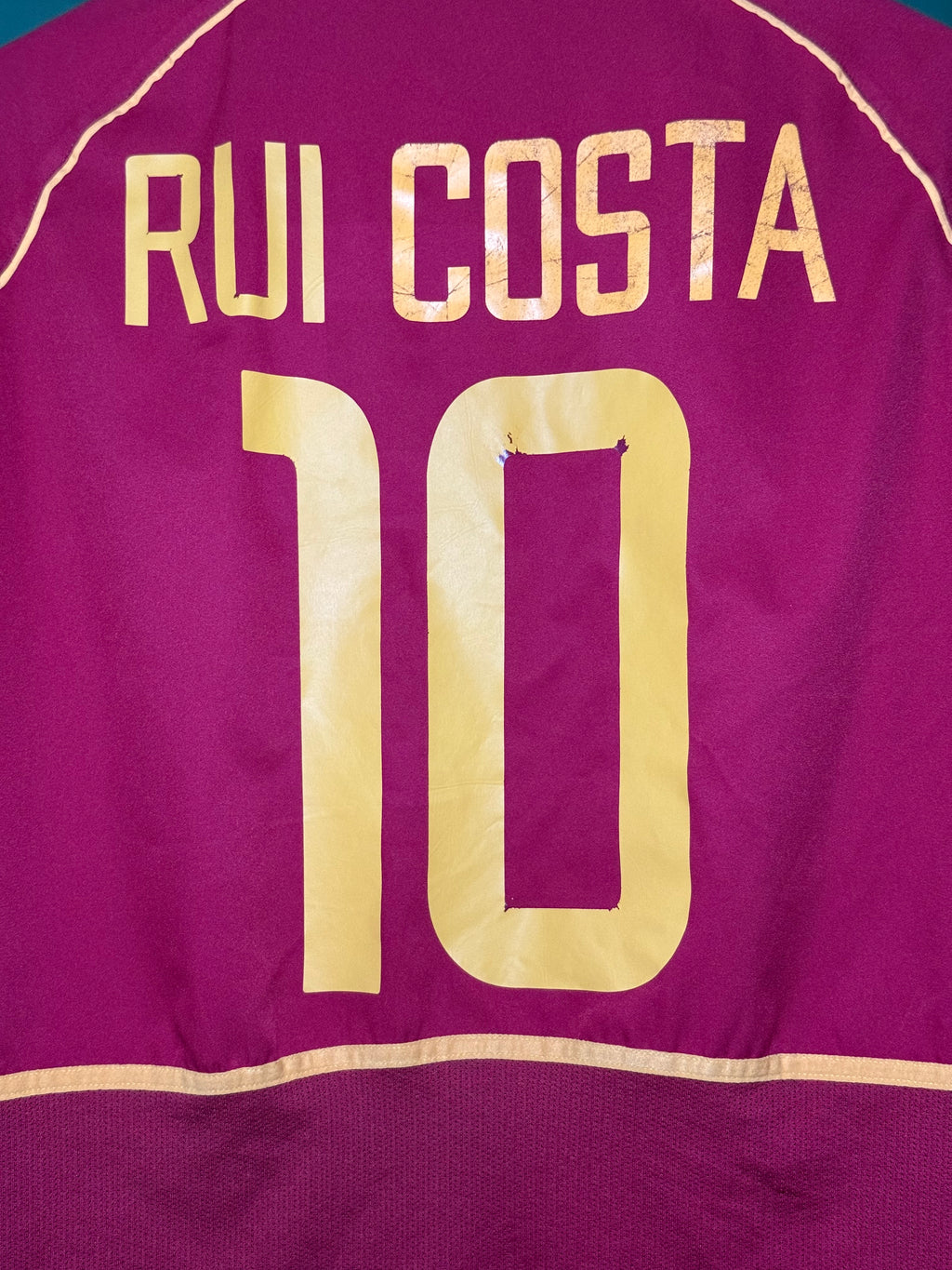 Portugal 2002 Rui Costa #10 Home jersey (M)
