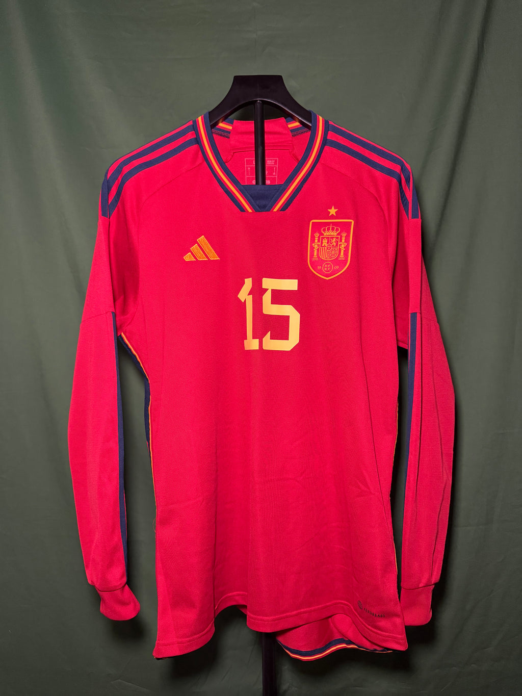 Spain 2022 Lamine Yamal #15 Home L/S jersey (L)