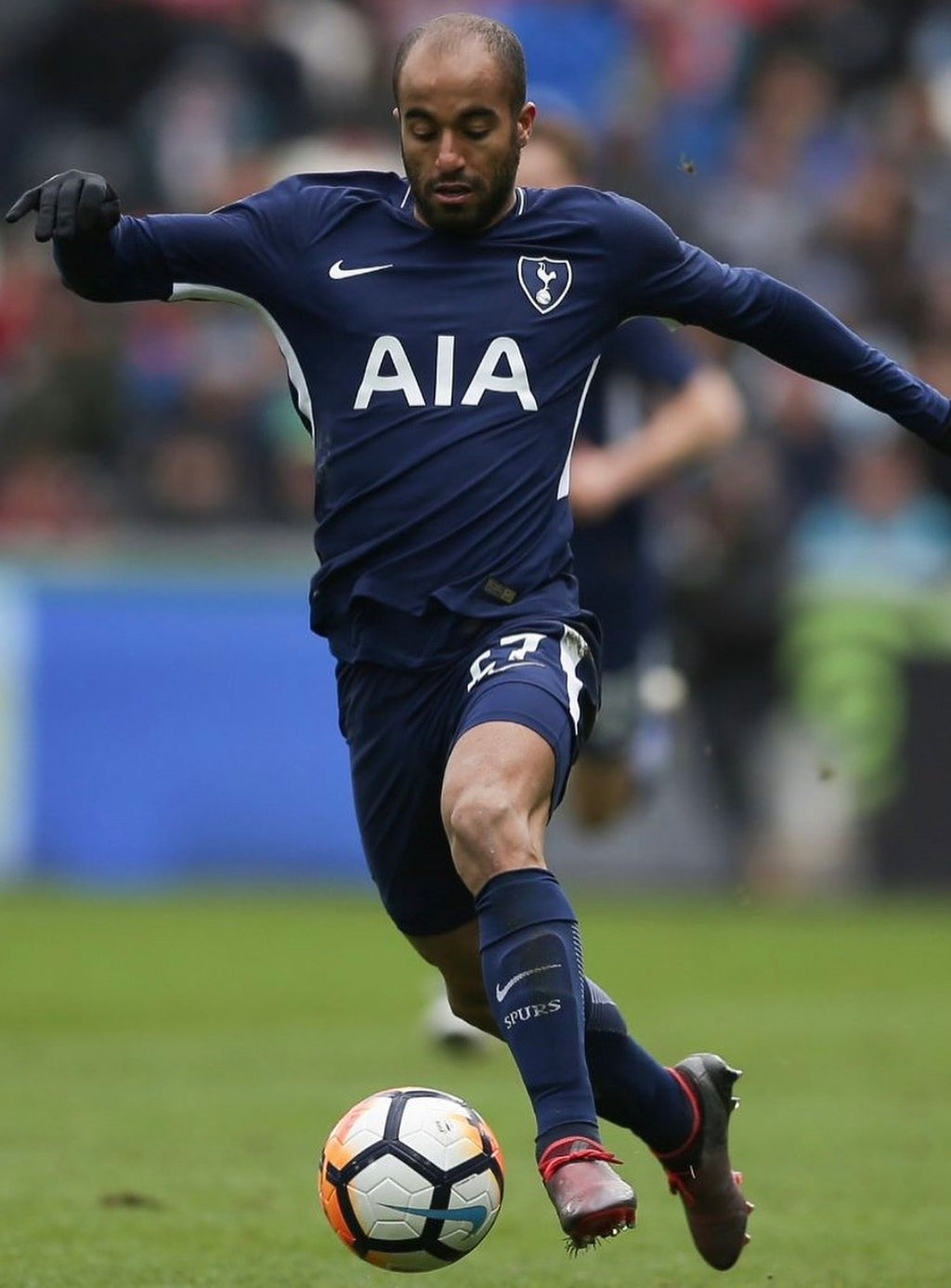Tottenham Hotspur FC 2017-18 Lucas Moura #27 Away jersey (XL)