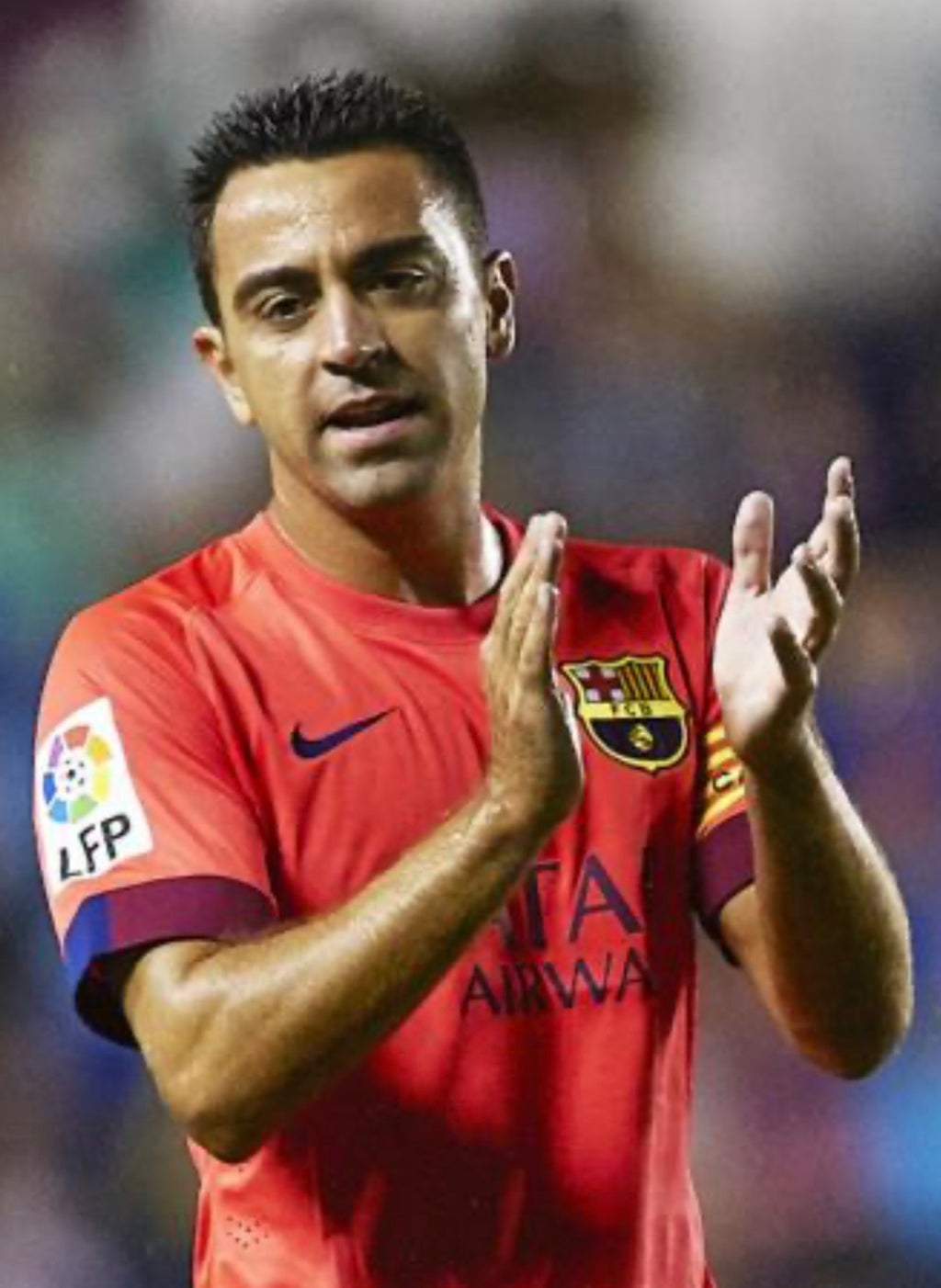FC Barcelona 2014-15 Xavi #6 Away L/S jersey (L)