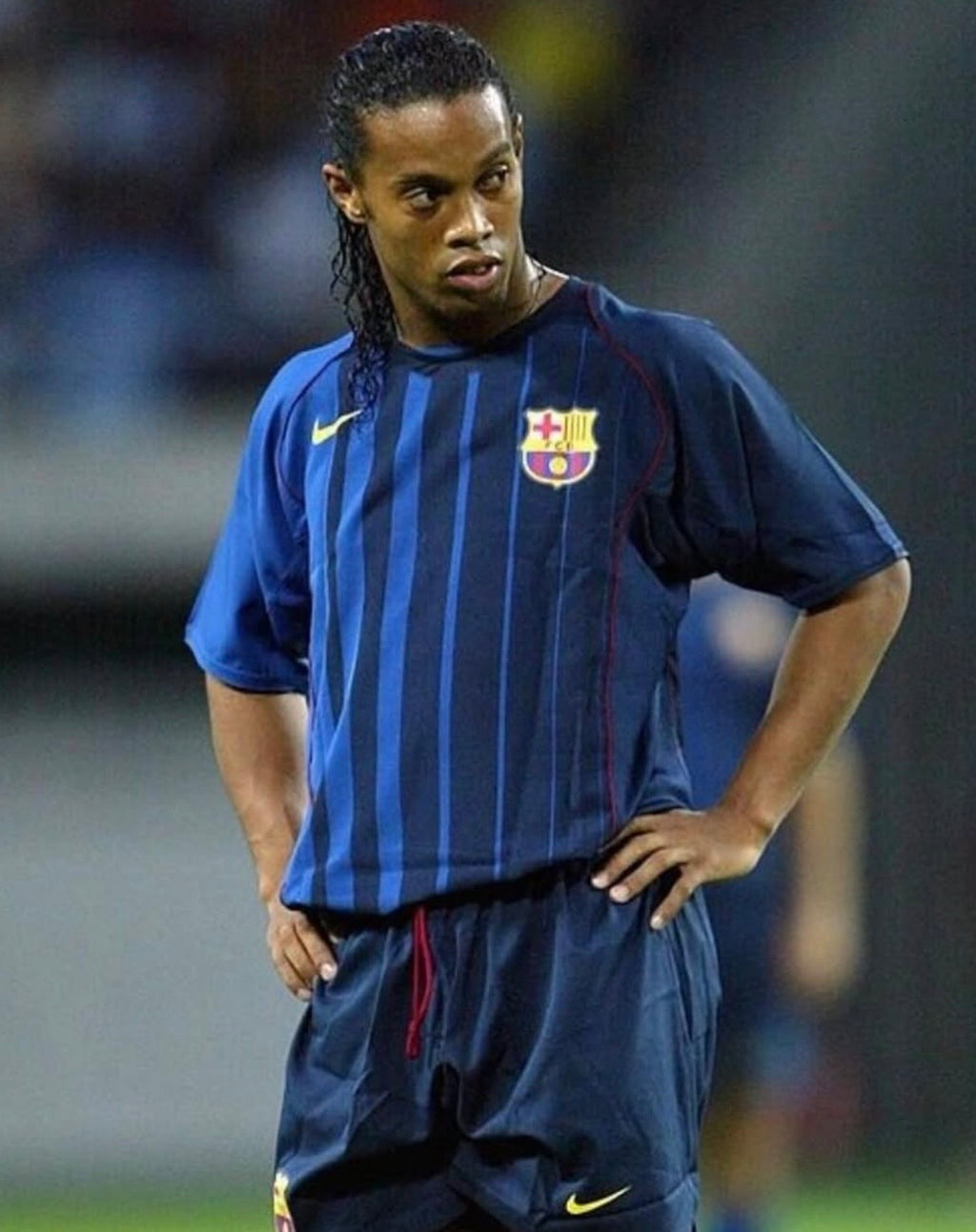 FC Barcelona 2004-05 Ronaldinho #10 Away jersey (L)