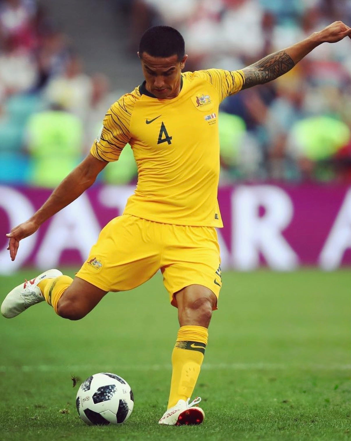 Australia 2018 Tim Cahill #4 Home jersey (M)