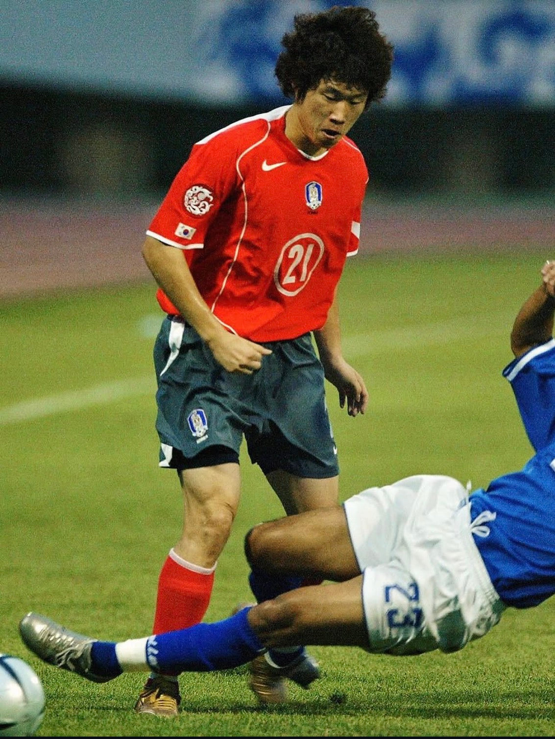 South Korea 2004 J.S.Park #21 Home L/S PLAYER ISSUE jersey (M)