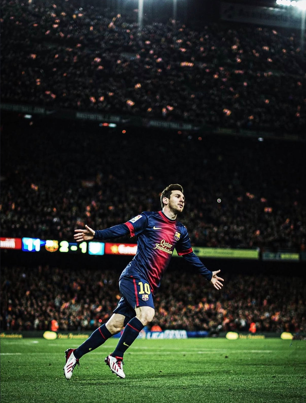 FC Barcelona 2012-13 Messi #10 Home L/S jersey (XL)
