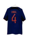 Netherlands 2022 Virgil #4 Away jersey (M)