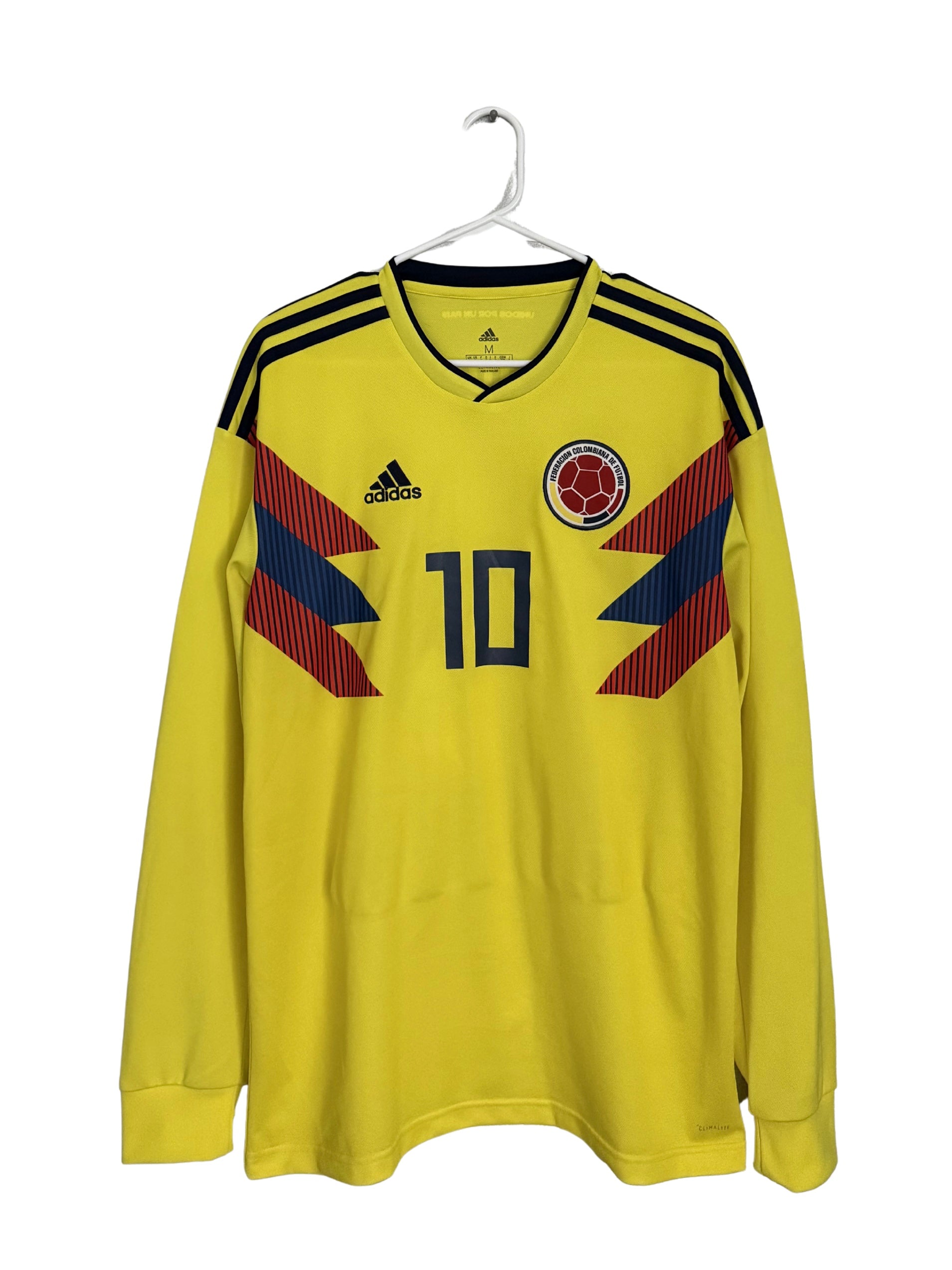 Colombia 2018 James #10 Home L/S jersey (M)