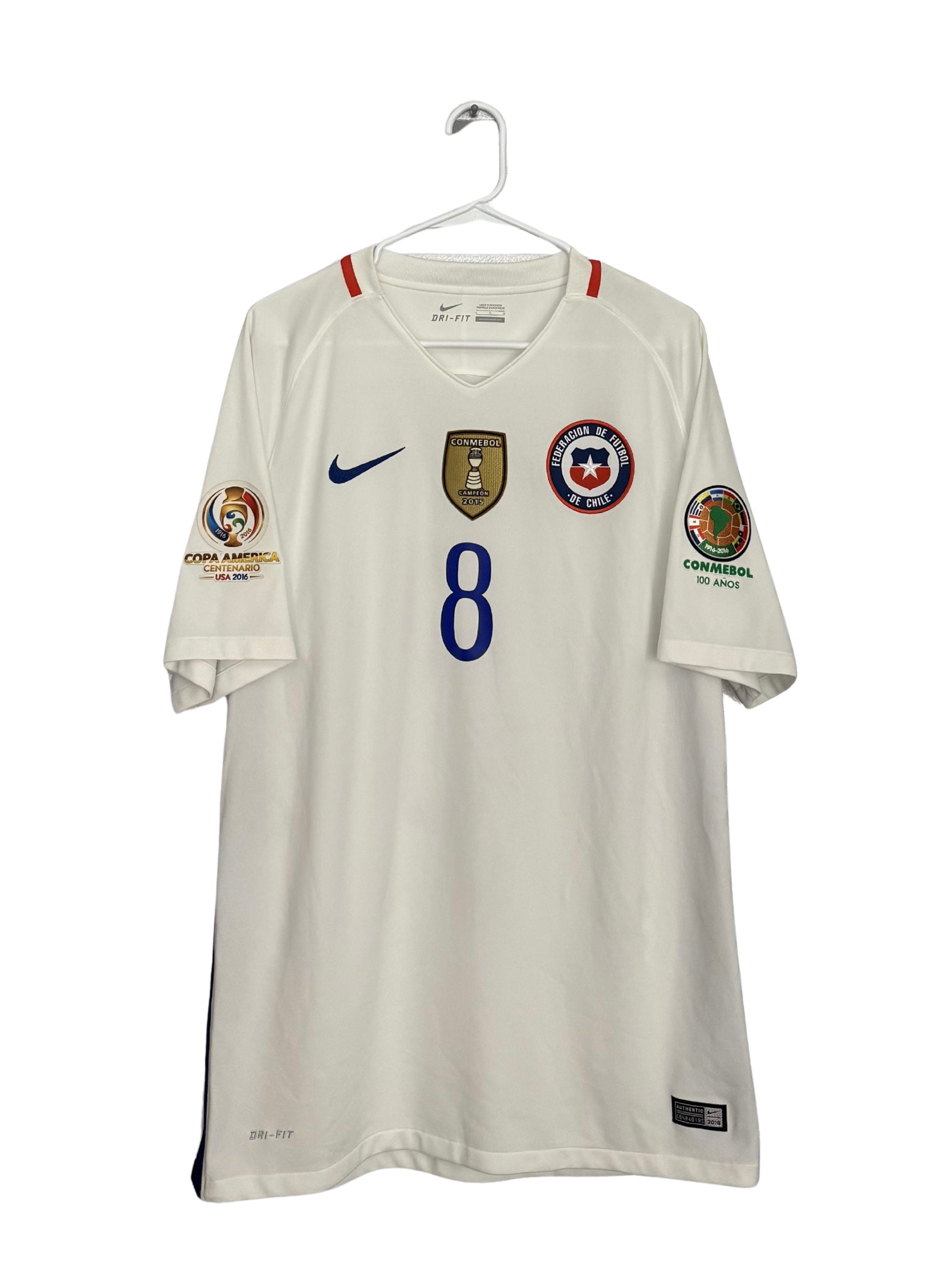 Chile 2016 Vidal #8 Away jersey (L)