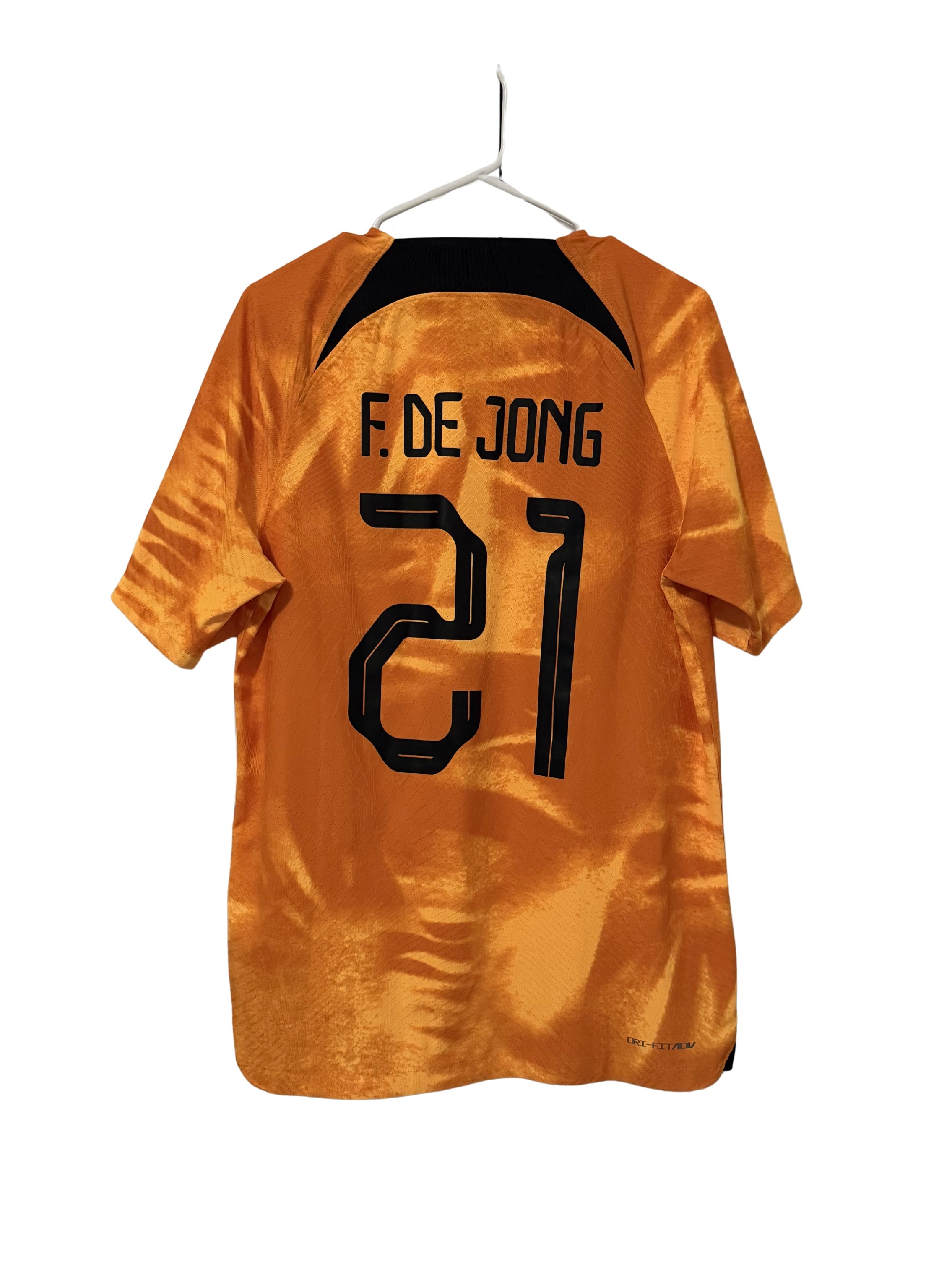 Netherlands 2022 De Jong #21 Home jersey